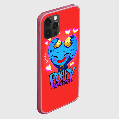 Чехол iPhone 12 Pro Max POPPY PLAYTIME CUTE HAGGY WAGGY - милый Хагги Вагг / 3D-Малиновый – фото 2