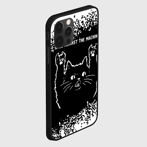 Чехол iPhone 12 Pro Max Rage Against The Machine Rock Cat / 3D-Черный – фото 2