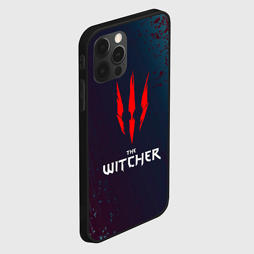 Чехол iPhone 12 Pro Max THE WITCHER - ВЕДЬМАК КРАСНЫЕ КОГТИ / 3D-Черный – фото 2