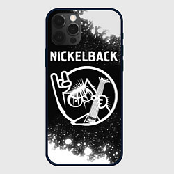 Чехол для iPhone 12 Pro Max Nickelback КОТ Брызги, цвет: 3D-черный