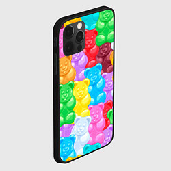 Чехол для iPhone 12 Pro Max Мармеладные мишки разноцветные, цвет: 3D-черный — фото 2