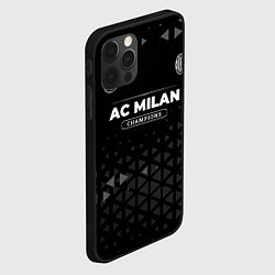Чехол для iPhone 12 Pro Max AC Milan Форма Champions, цвет: 3D-черный — фото 2