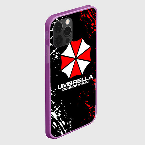 Чехол iPhone 12 Pro Max Umbrella Corporation Resident Evil / 3D-Сиреневый – фото 2