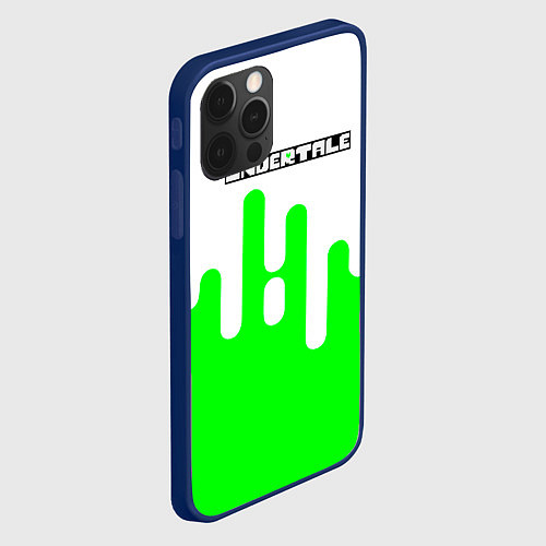 Чехол iPhone 12 Pro Max Undertale андертейл логотип / 3D-Тёмно-синий – фото 2