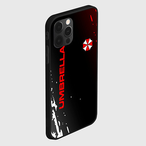 Чехол iPhone 12 Pro Max Resident evil амбрелла / 3D-Черный – фото 2