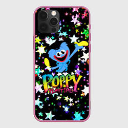 Чехол для iPhone 12 Pro Max POPPY PLAYTIME HAGGY WAGGY ХАГГИ ВАГГИ ЗВЕЗДЫ, цвет: 3D-малиновый