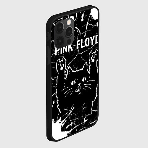 Чехол iPhone 12 Pro Max Pink Floyd Rock Cat / 3D-Черный – фото 2