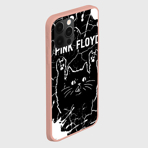 Чехол iPhone 12 Pro Max Pink Floyd Rock Cat / 3D-Светло-розовый – фото 2