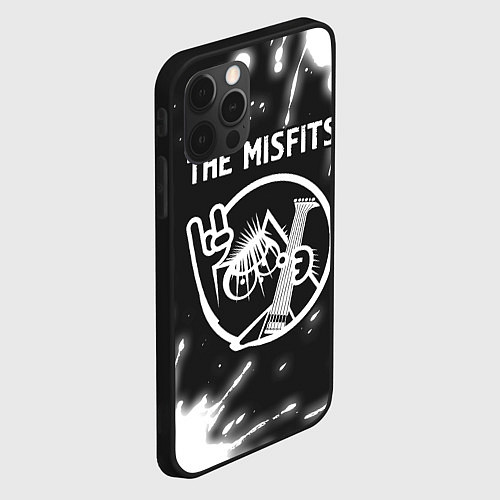 Чехол iPhone 12 Pro Max The Misfits КОТ Краска / 3D-Черный – фото 2