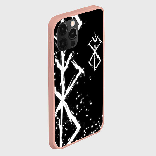 Чехол iPhone 12 Pro Max КЛЕЙМО ЖЕРТВЫ - БЕРСЕРК / 3D-Светло-розовый – фото 2