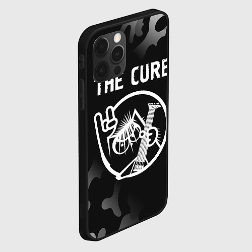 Чехол iPhone 12 Pro Max The Cure КОТ Камуфляж / 3D-Черный – фото 2