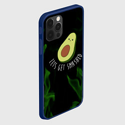 Чехол для iPhone 12 Pro Max Авокадо зелёный огонь, цвет: 3D-тёмно-синий — фото 2