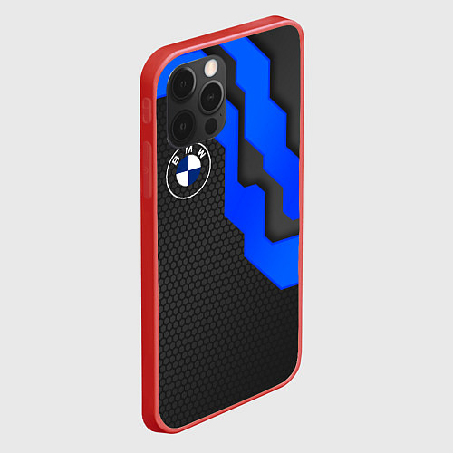 Чехол iPhone 12 Pro Max BMW - ТЕХНО БРОНЯ / 3D-Красный – фото 2