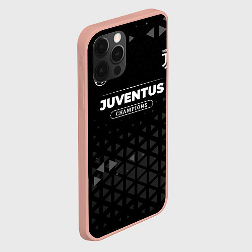 Чехол iPhone 12 Pro Max Juventus Форма Champions / 3D-Светло-розовый – фото 2