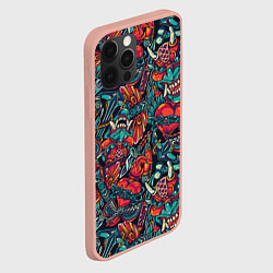 Чехол для iPhone 12 Pro Max Japanese mask l Oni, цвет: 3D-светло-розовый — фото 2