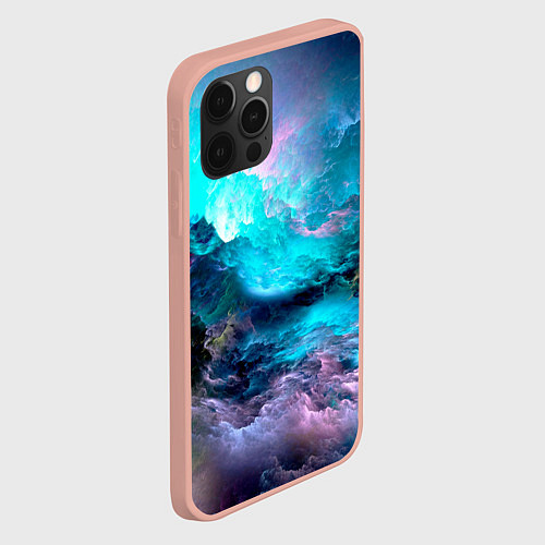 Чехол iPhone 12 Pro Max МОРСКОЙ ШТОРМ / 3D-Светло-розовый – фото 2