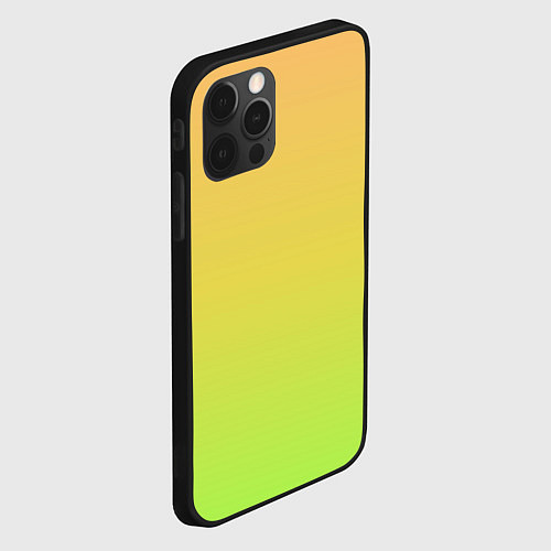 Чехол iPhone 12 Pro Max GRADIEND YELLOW-GREEN / 3D-Черный – фото 2