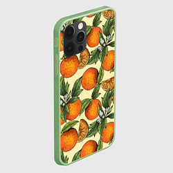 Чехол для iPhone 12 Pro Max Узор Апельсиновое настроение, цвет: 3D-салатовый — фото 2