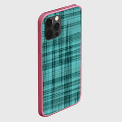 Чехол для iPhone 12 Pro Max Клетчатый узор цвета морской волны checkered patte, цвет: 3D-малиновый — фото 2