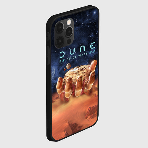 Чехол iPhone 12 Pro Max Dune: Spice Wars песчаные дюны и рука с базой / 3D-Черный – фото 2