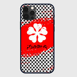 Чехол для iPhone 12 Pro Max Чёрный клевер black clover паттерн, цвет: 3D-черный
