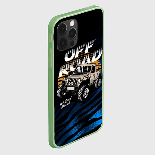 Чехол iPhone 12 Pro Max OFF - ROAD Внедорожник / 3D-Салатовый – фото 2