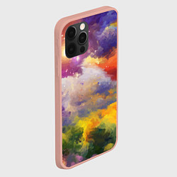 Чехол для iPhone 12 Pro Max Красочный горный пейзаж Грузия Colorful mountain l, цвет: 3D-светло-розовый — фото 2