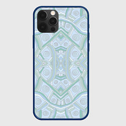 Чехол для iPhone 12 Pro Max Абстрактный узор калейдоскоп, пастельные приглушен, цвет: 3D-тёмно-синий