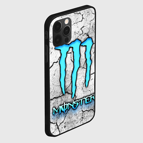 Чехол iPhone 12 Pro Max MONSTER WHITE БЕЛЫЙ МОНСТР / 3D-Черный – фото 2