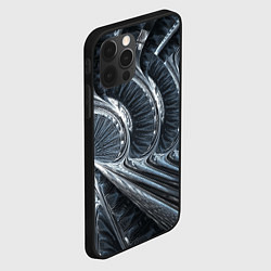 Чехол для iPhone 12 Pro Max Фрактальный абстрактный паттерн Броня Fractal Abst, цвет: 3D-черный — фото 2