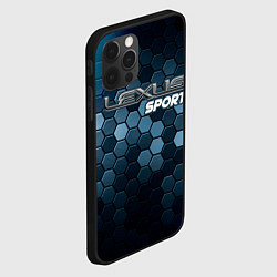 Чехол для iPhone 12 Pro Max ЛЕКСУС Sport Соты, цвет: 3D-черный — фото 2