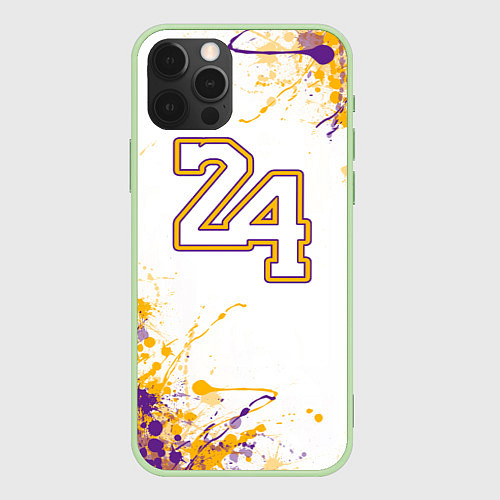 Чехол iPhone 12 Pro Max Коби Брайант Lakers 24 / 3D-Салатовый – фото 1