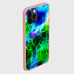 Чехол для iPhone 12 Pro Max ПЕРЕПЛЕТЕННЫЕ ЦВЕТНЫЕ УЗОРЫ, цвет: 3D-светло-розовый — фото 2