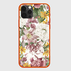 Чехол для iPhone 12 Pro Max Цветы Летний Свадебный Букет, цвет: 3D-красный