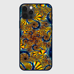 Чехол для iPhone 12 Pro Max FRACTAL COLOR PATTERN, цвет: 3D-черный