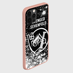 Чехол для iPhone 12 Pro Max Avenged Sevenfold КОТ Краска, цвет: 3D-светло-розовый — фото 2