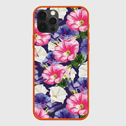 Чехол для iPhone 12 Pro Max Цветы Петунии, цвет: 3D-красный