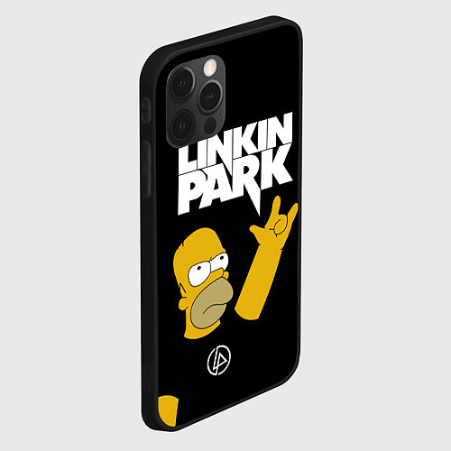 Чехол iPhone 12 Pro Max LINKIN PARK ГОМЕР СИМПСОН, SIMPSONS / 3D-Черный – фото 2