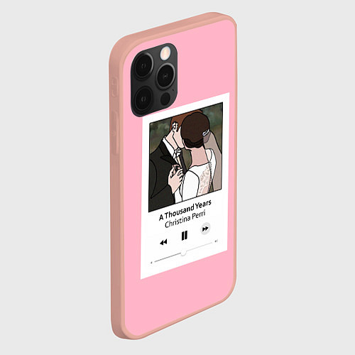 Чехол iPhone 12 Pro Max Плейлист / 3D-Светло-розовый – фото 2