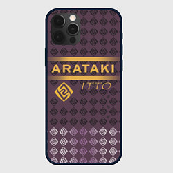 Чехол для iPhone 12 Pro Max Аратаки Итто Arataki Itto Elements Genshin Impact, цвет: 3D-черный