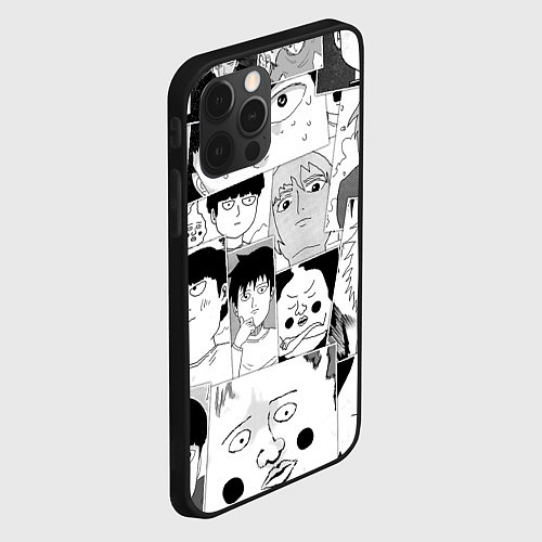 Чехол iPhone 12 Pro Max Моб психо 100 паттерн / 3D-Черный – фото 2