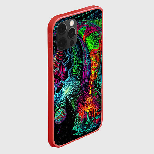 Чехол iPhone 12 Pro Max Фантастическая авангардная композиция Абстракция F / 3D-Красный – фото 2
