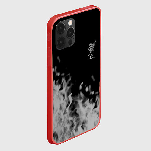 Чехол iPhone 12 Pro Max Liverpool Серое пламя / 3D-Красный – фото 2