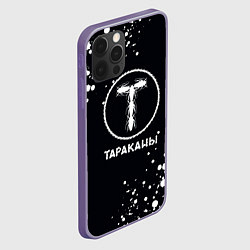 Чехол для iPhone 12 Pro Max Тараканы текстура на черном фоне, цвет: 3D-серый — фото 2