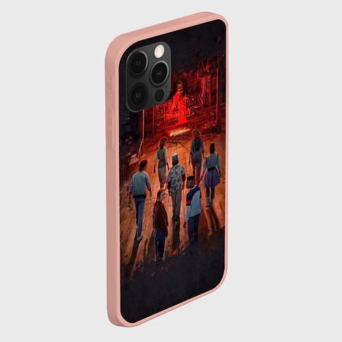 Чехол iPhone 12 Pro Max Stranger Things 4 / 3D-Светло-розовый – фото 2