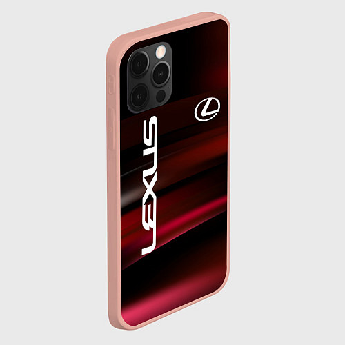 Чехол iPhone 12 Pro Max Lexus - абстракция / 3D-Светло-розовый – фото 2