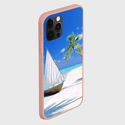 Чехол для iPhone 12 Pro Max Island of hawaii, цвет: 3D-светло-розовый — фото 2