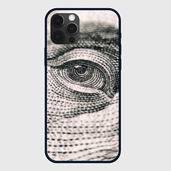 Чехол для iPhone 12 Pro Max Глаз Бенджамина Франклина, цвет: 3D-черный