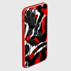 Чехол для iPhone 12 Pro Max Масляная Аэрография Краска Штрихи, цвет: 3D-красный — фото 2