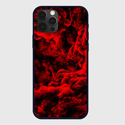 Чехол для iPhone 12 Pro Max Красный дым Red Smoke Красные облака, цвет: 3D-черный